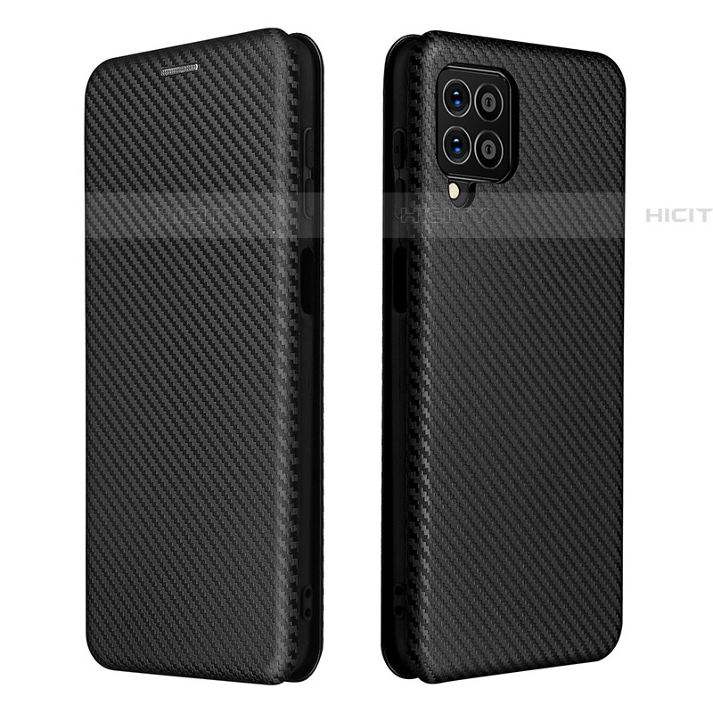 Funda de Cuero Cartera con Soporte Carcasa L06Z para Samsung Galaxy F62 5G Negro