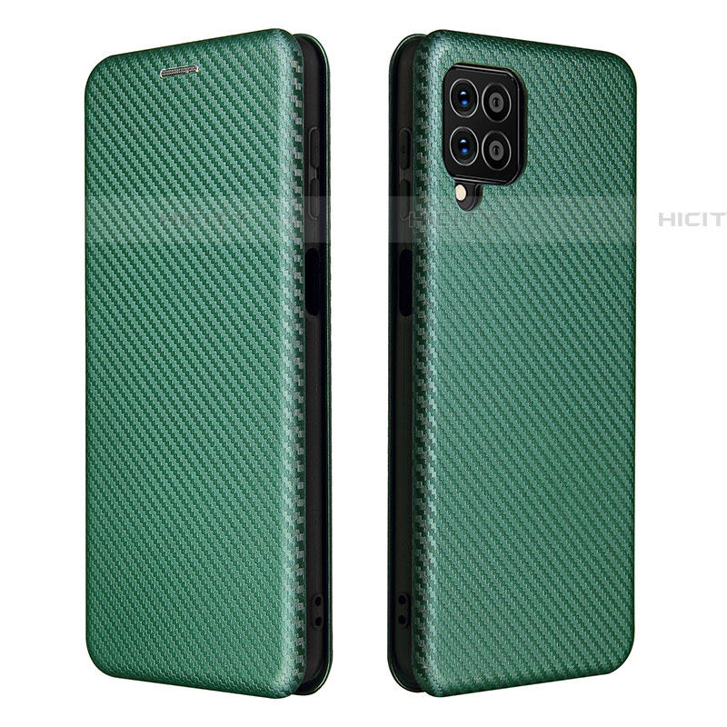 Funda de Cuero Cartera con Soporte Carcasa L06Z para Samsung Galaxy F62 5G Verde