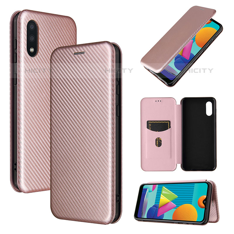 Funda de Cuero Cartera con Soporte Carcasa L06Z para Samsung Galaxy M02