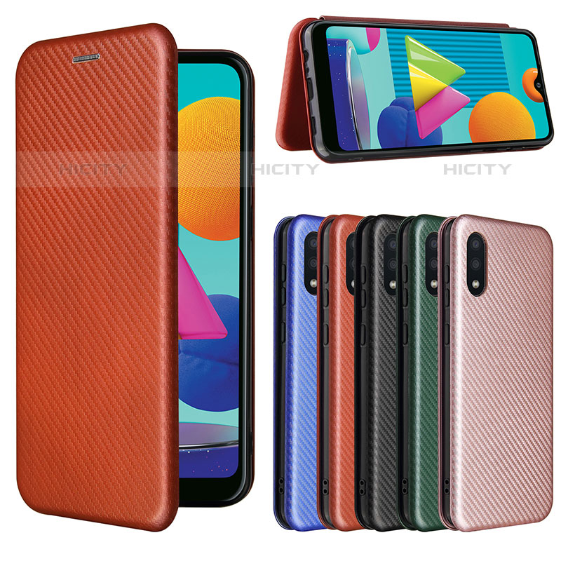 Funda de Cuero Cartera con Soporte Carcasa L06Z para Samsung Galaxy M02