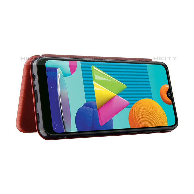 Funda de Cuero Cartera con Soporte Carcasa L06Z para Samsung Galaxy M02