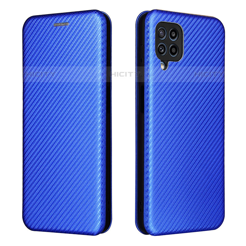 Funda de Cuero Cartera con Soporte Carcasa L06Z para Samsung Galaxy M32 4G Azul