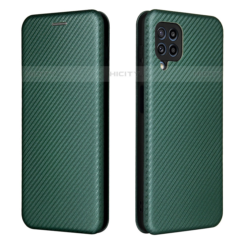 Funda de Cuero Cartera con Soporte Carcasa L06Z para Samsung Galaxy M32 4G Verde