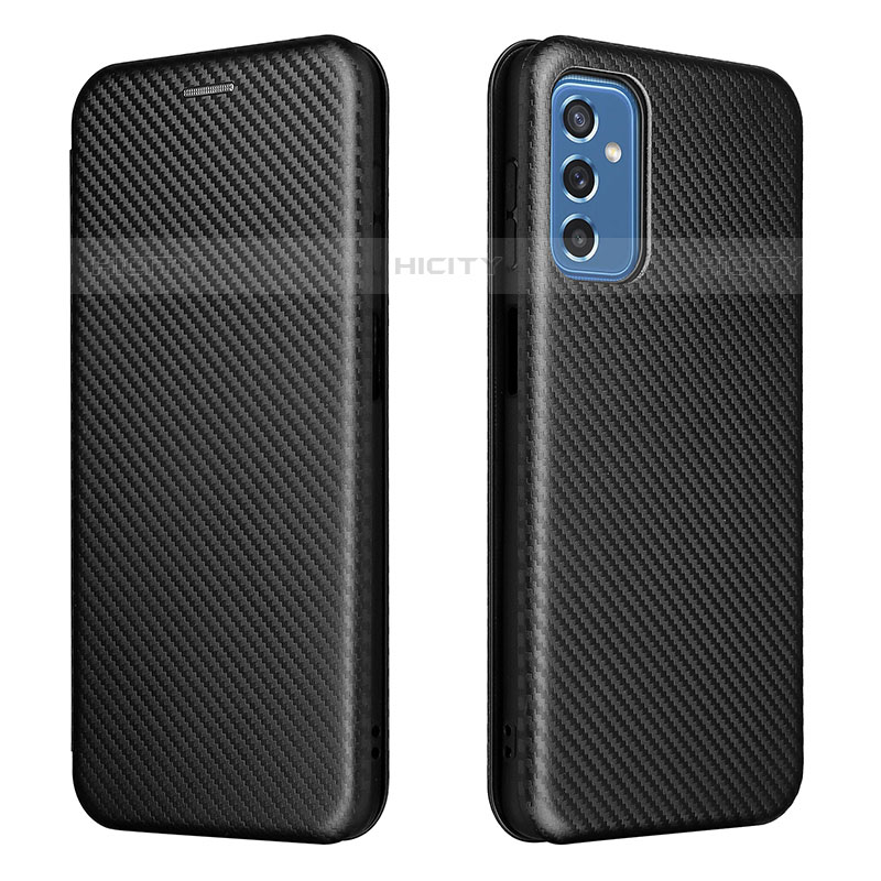 Funda de Cuero Cartera con Soporte Carcasa L06Z para Samsung Galaxy M52 5G Negro