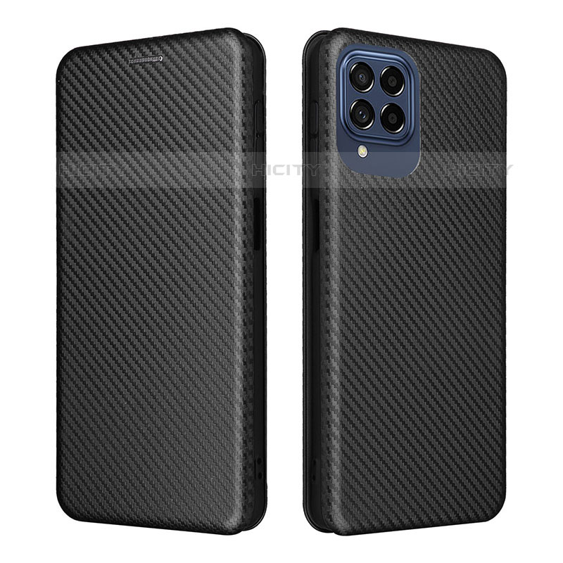 Funda de Cuero Cartera con Soporte Carcasa L06Z para Samsung Galaxy M53 5G Negro