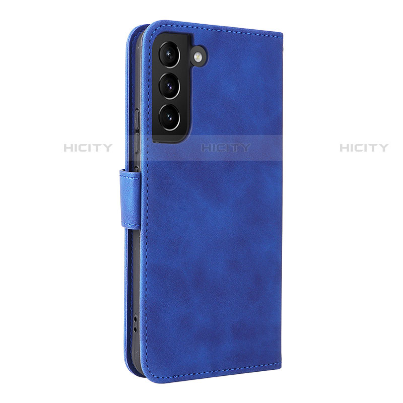 Funda de Cuero Cartera con Soporte Carcasa L06Z para Samsung Galaxy S21 FE 5G Azul