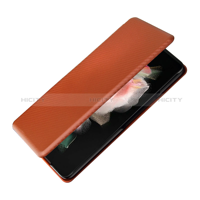 Funda de Cuero Cartera con Soporte Carcasa L06Z para Samsung Galaxy Z Fold3 5G