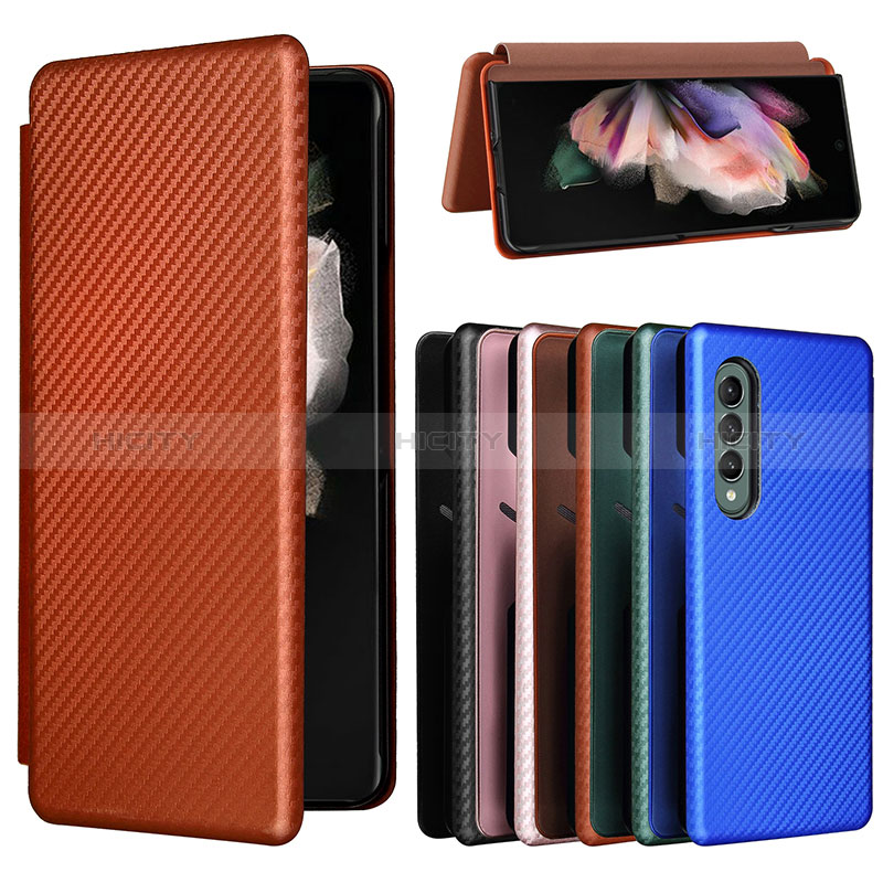 Funda de Cuero Cartera con Soporte Carcasa L06Z para Samsung Galaxy Z Fold3 5G