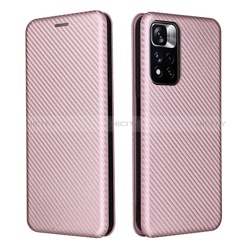 Funda de Cuero Cartera con Soporte Carcasa L06Z para Xiaomi Mi 11i 5G (2022) Oro Rosa