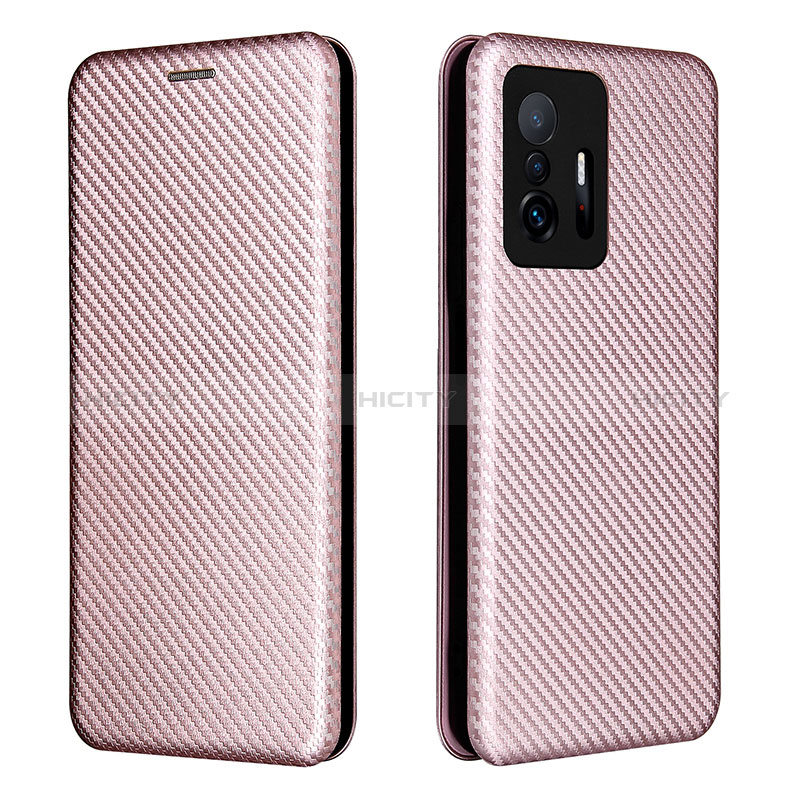 Funda de Cuero Cartera con Soporte Carcasa L06Z para Xiaomi Mi 11T 5G Oro Rosa