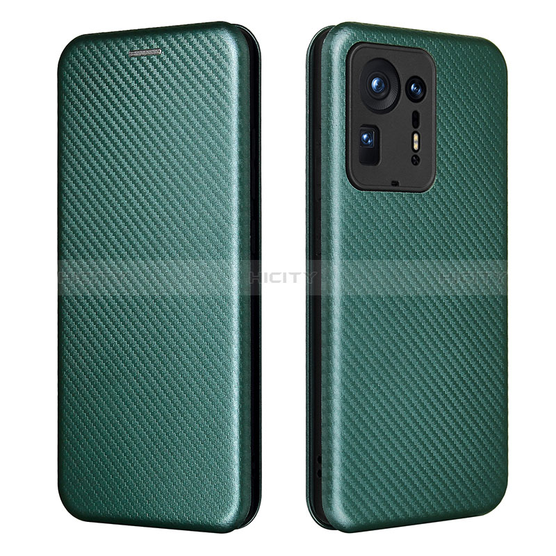 Funda de Cuero Cartera con Soporte Carcasa L06Z para Xiaomi Mi Mix 4 5G Verde