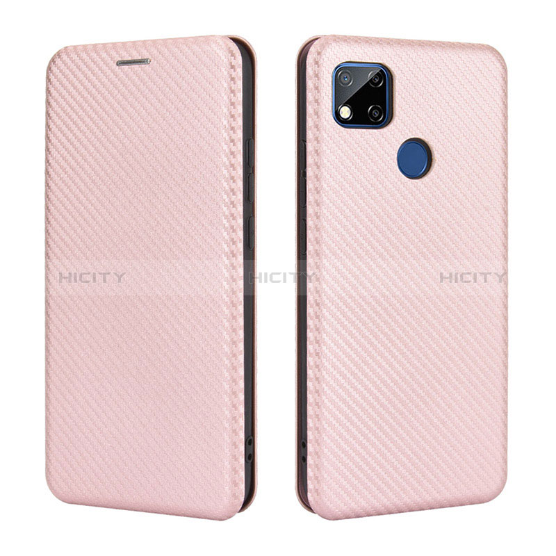 Funda de Cuero Cartera con Soporte Carcasa L06Z para Xiaomi POCO C31 Oro Rosa