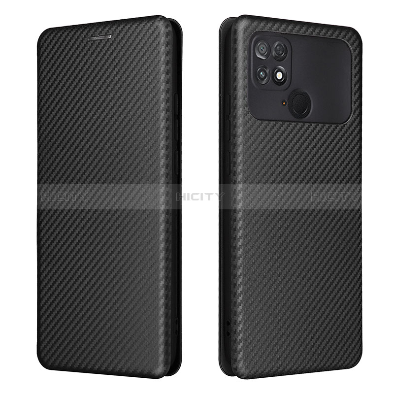 Funda de Cuero Cartera con Soporte Carcasa L06Z para Xiaomi Poco C40 Negro