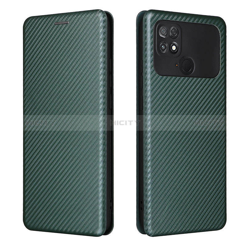 Funda de Cuero Cartera con Soporte Carcasa L06Z para Xiaomi Poco C40 Verde