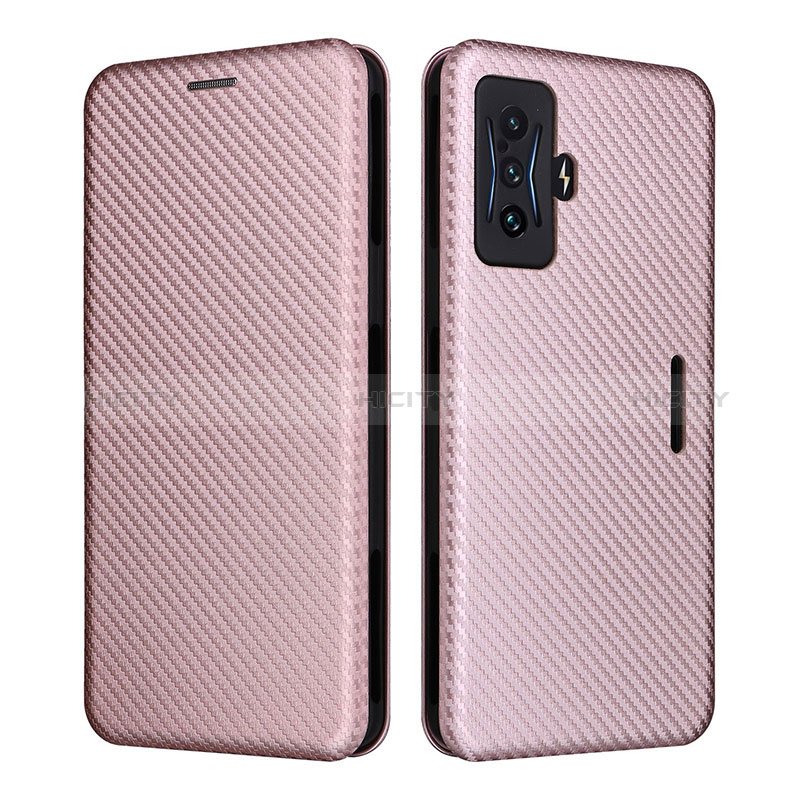 Funda de Cuero Cartera con Soporte Carcasa L06Z para Xiaomi Poco F4 GT 5G Oro Rosa