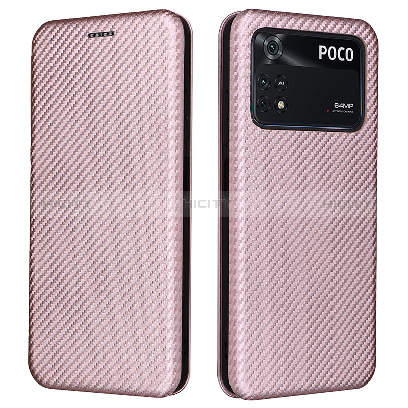 Funda de Cuero Cartera con Soporte Carcasa L06Z para Xiaomi Poco M4 Pro 4G