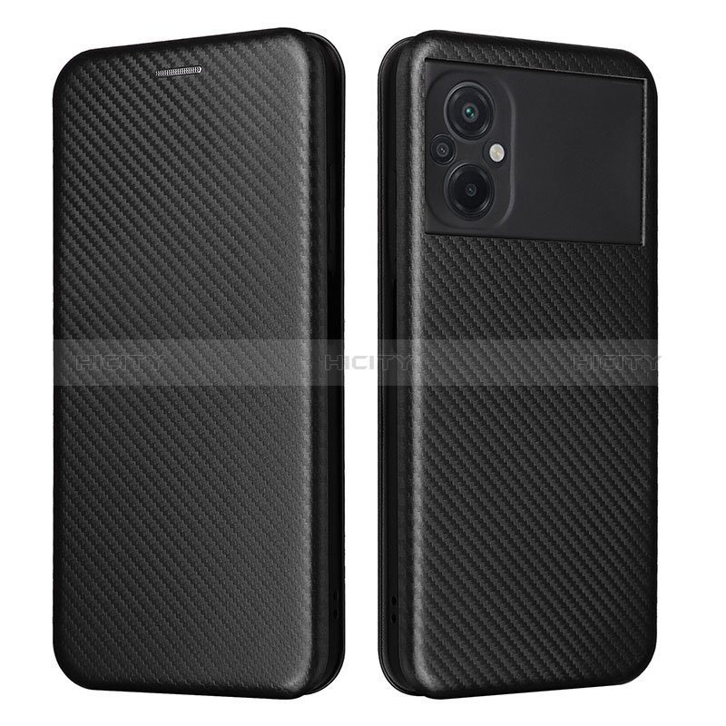 Funda de Cuero Cartera con Soporte Carcasa L06Z para Xiaomi Poco M5 4G Negro