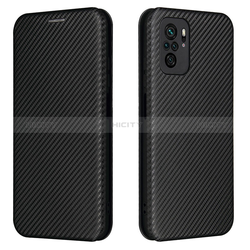 Funda de Cuero Cartera con Soporte Carcasa L06Z para Xiaomi Poco M5S Negro