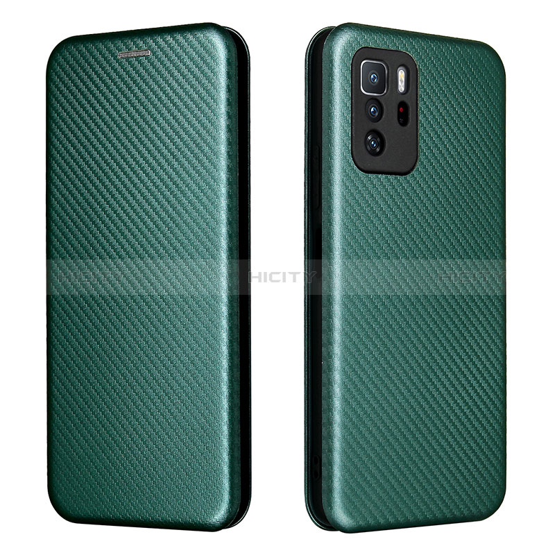 Funda de Cuero Cartera con Soporte Carcasa L06Z para Xiaomi Poco X3 GT 5G Verde