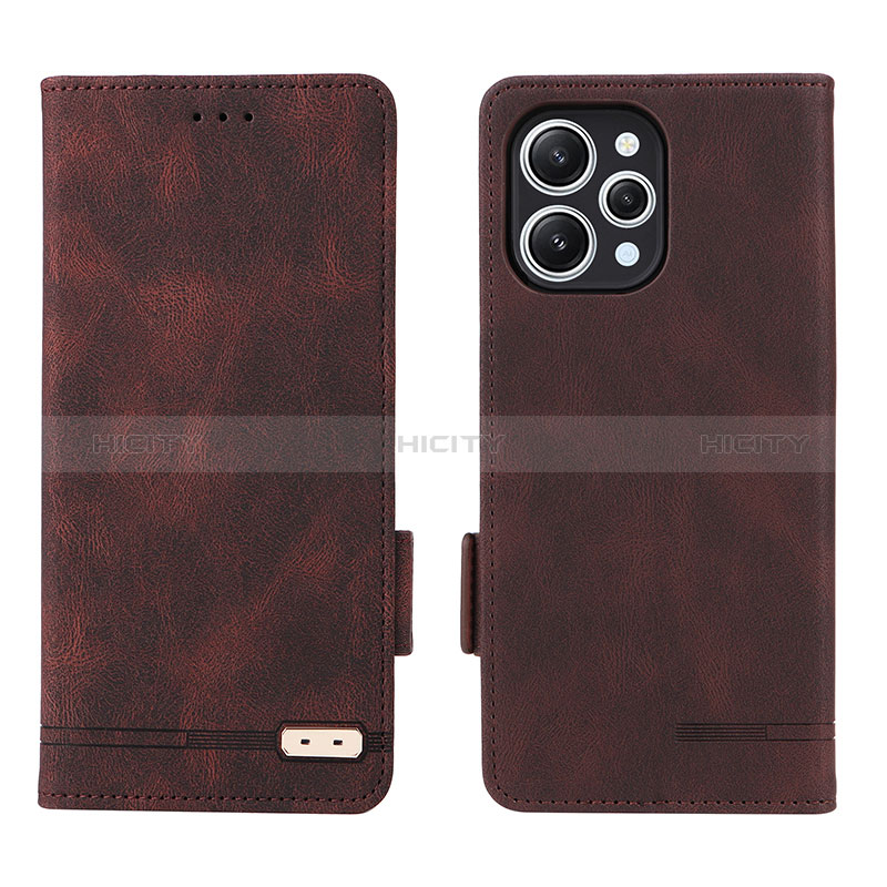 Funda de Cuero Cartera con Soporte Carcasa L06Z para Xiaomi Redmi 12 4G Marron