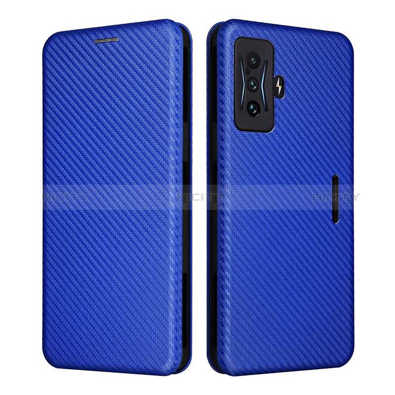 Funda de Cuero Cartera con Soporte Carcasa L06Z para Xiaomi Redmi K50 Gaming 5G Azul