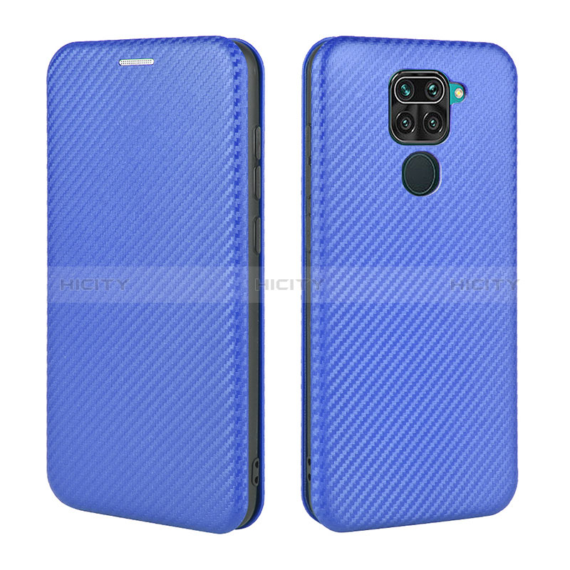 Funda de Cuero Cartera con Soporte Carcasa L06Z para Xiaomi Redmi Note 9 Azul