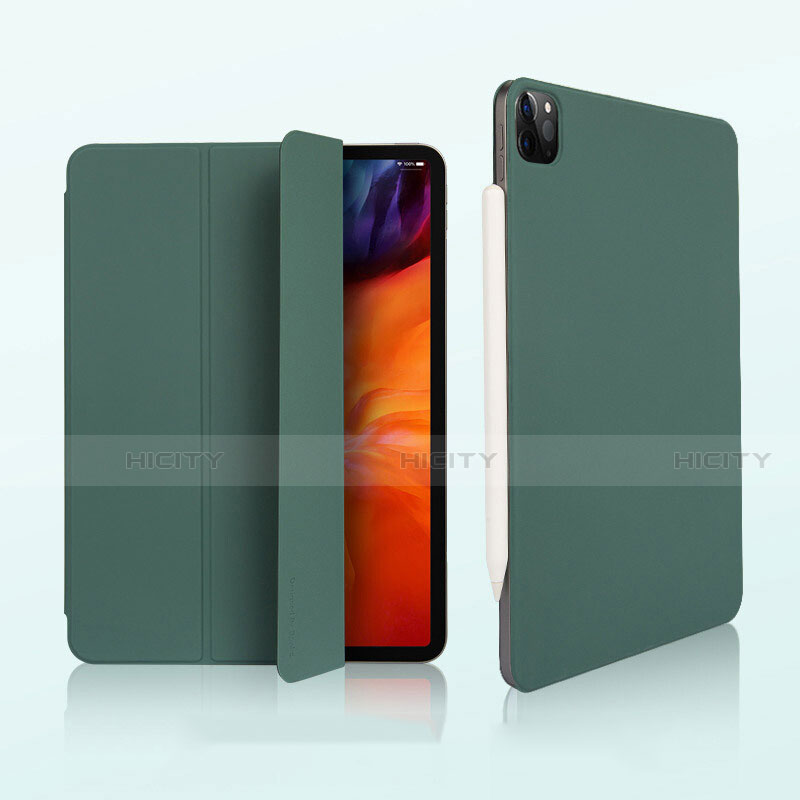 Funda de Cuero Cartera con Soporte Carcasa L07 para Apple iPad Pro 11 (2020) Verde