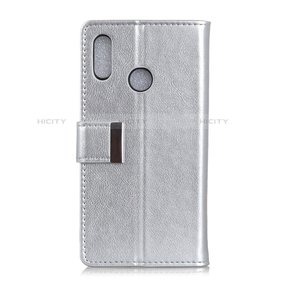 Funda de Cuero Cartera con Soporte Carcasa L07 para Asus Zenfone 5 ZE620KL Plata