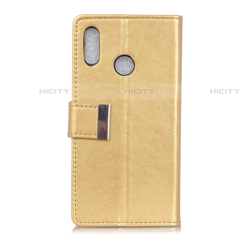 Funda de Cuero Cartera con Soporte Carcasa L07 para Asus Zenfone Max ZB555KL Oro