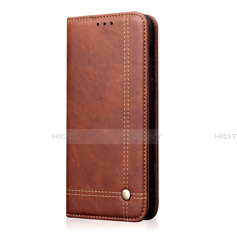 Funda de Cuero Cartera con Soporte Carcasa L07 para Huawei Nova 6 SE Marron