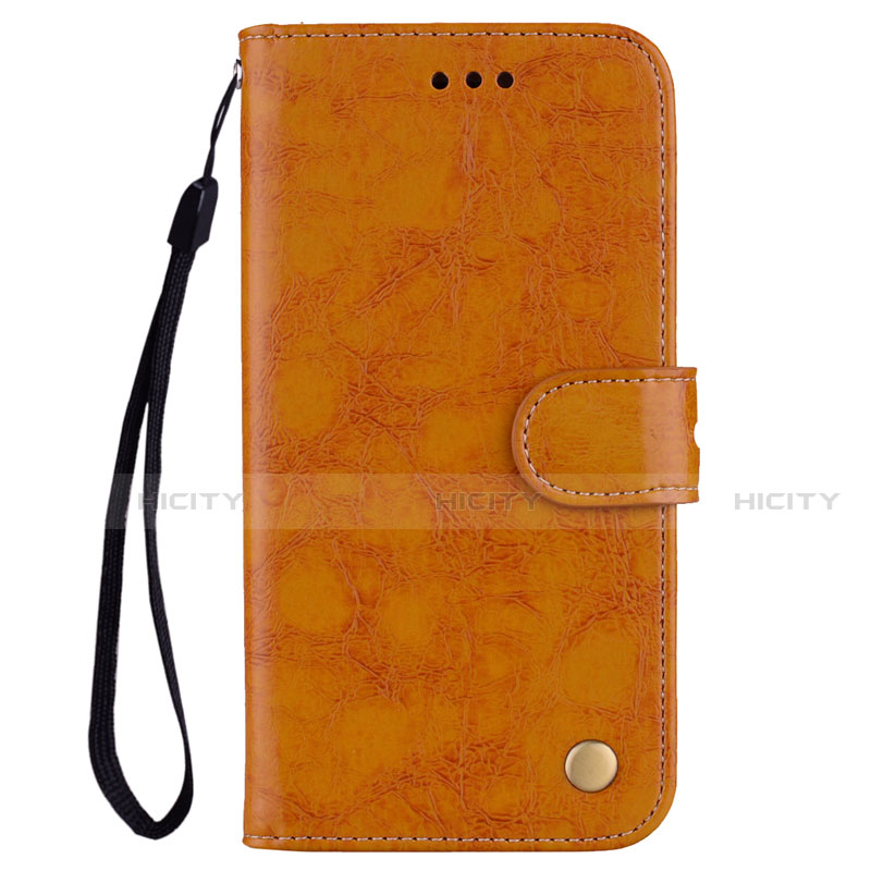 Funda de Cuero Cartera con Soporte Carcasa L07 para Huawei P20 Lite Naranja