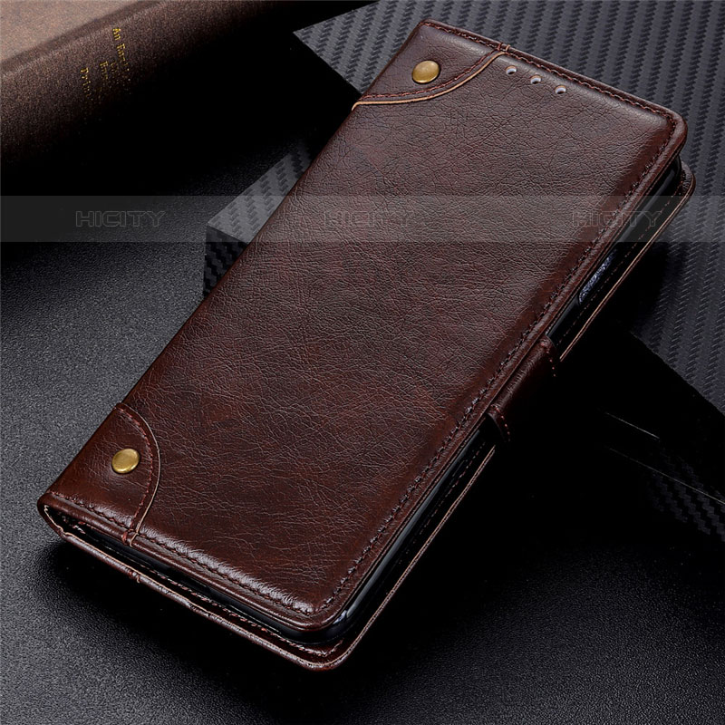 Funda de Cuero Cartera con Soporte Carcasa L07 para Oppo A11s Marron