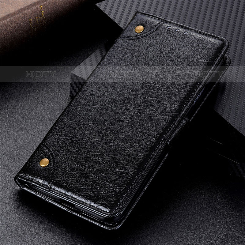 Funda de Cuero Cartera con Soporte Carcasa L07 para Oppo A11s Negro