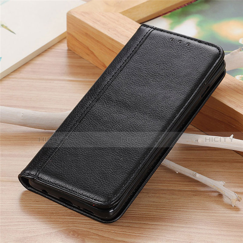 Funda de Cuero Cartera con Soporte Carcasa L07 para Oppo Reno5 Pro 5G Negro