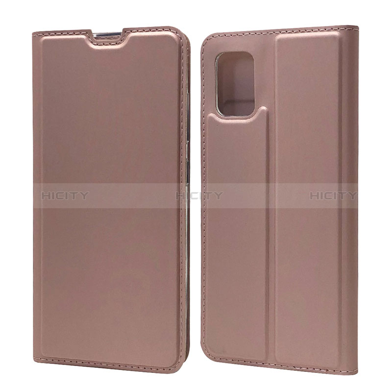 Funda de Cuero Cartera con Soporte Carcasa L07 para Samsung Galaxy A71 4G A715 Oro Rosa