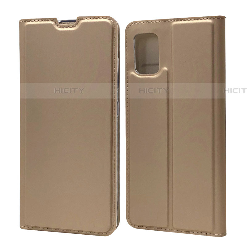 Funda de Cuero Cartera con Soporte Carcasa L07 para Samsung Galaxy A71 5G Oro