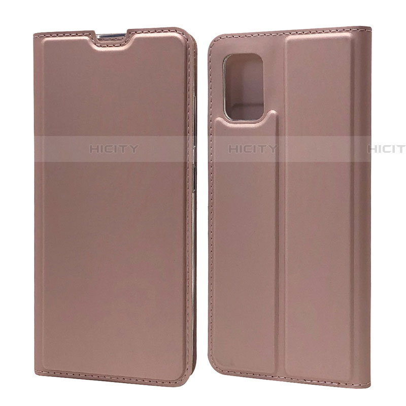 Funda de Cuero Cartera con Soporte Carcasa L07 para Samsung Galaxy A71 5G Oro Rosa