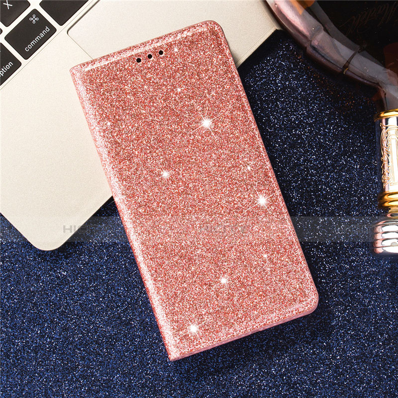 Funda de Cuero Cartera con Soporte Carcasa L07 para Samsung Galaxy S20 5G Oro Rosa