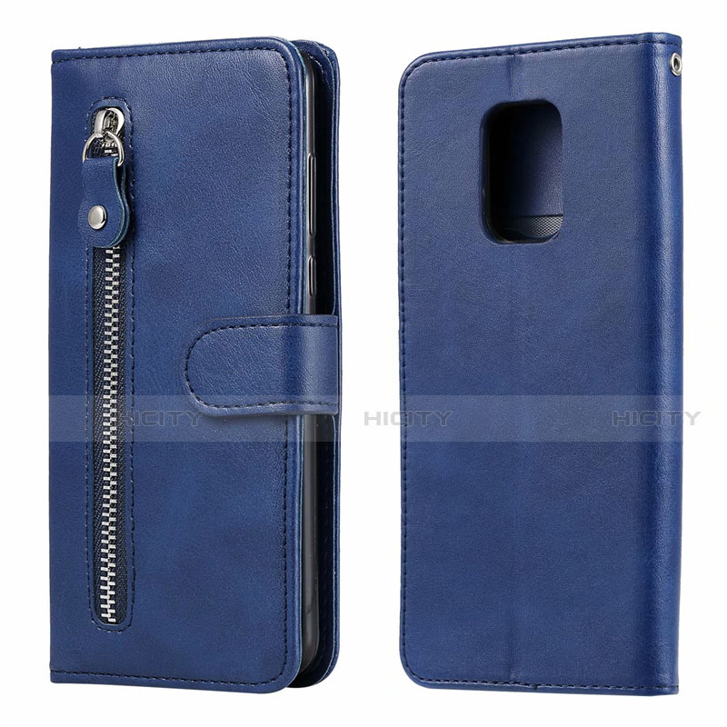 Funda de Cuero Cartera con Soporte Carcasa L07 para Xiaomi Poco M2 Pro Azul