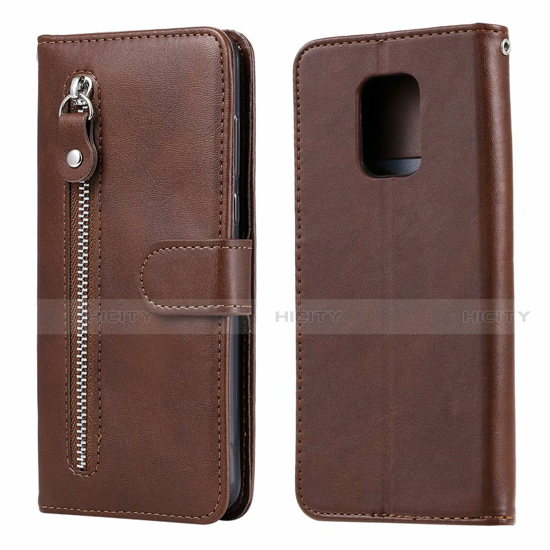 Funda de Cuero Cartera con Soporte Carcasa L07 para Xiaomi Poco M2 Pro Marron