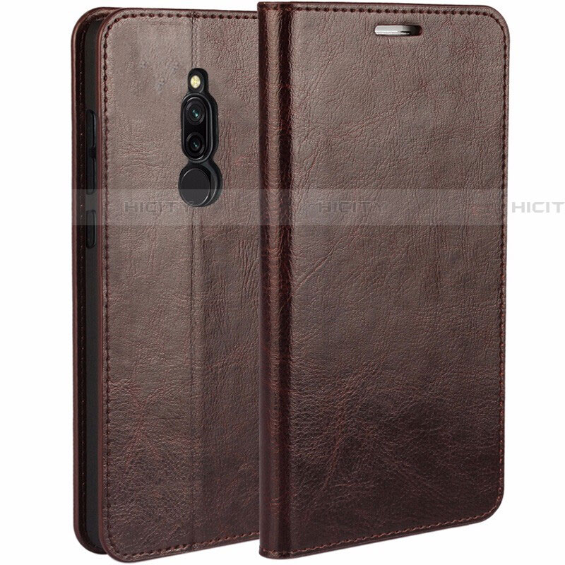 Funda de Cuero Cartera con Soporte Carcasa L07 para Xiaomi Redmi 8 Marron