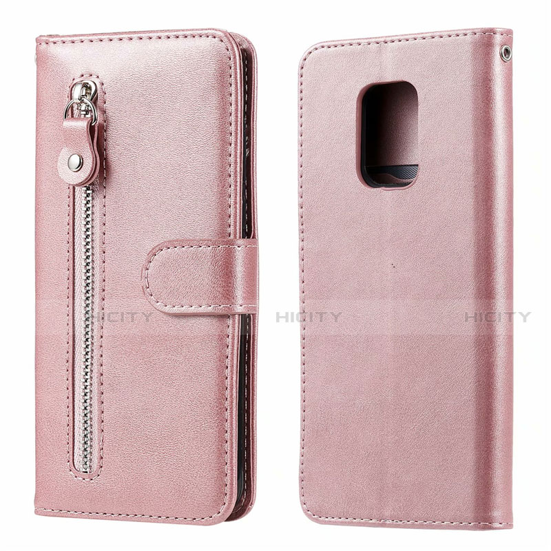 Funda de Cuero Cartera con Soporte Carcasa L07 para Xiaomi Redmi Note 9 Pro Max Oro Rosa