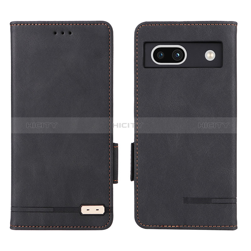 Funda de Cuero Cartera con Soporte Carcasa L07Z para Google Pixel 7a 5G Negro