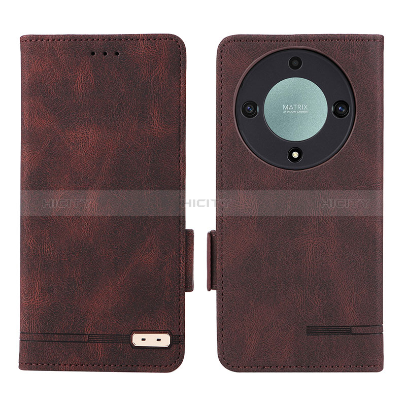 Funda de Cuero Cartera con Soporte Carcasa L07Z para Huawei Honor Magic5 Lite 5G Marron