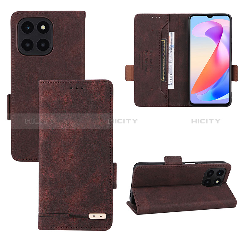 Funda de Cuero Cartera con Soporte Carcasa L07Z para Huawei Honor X6a