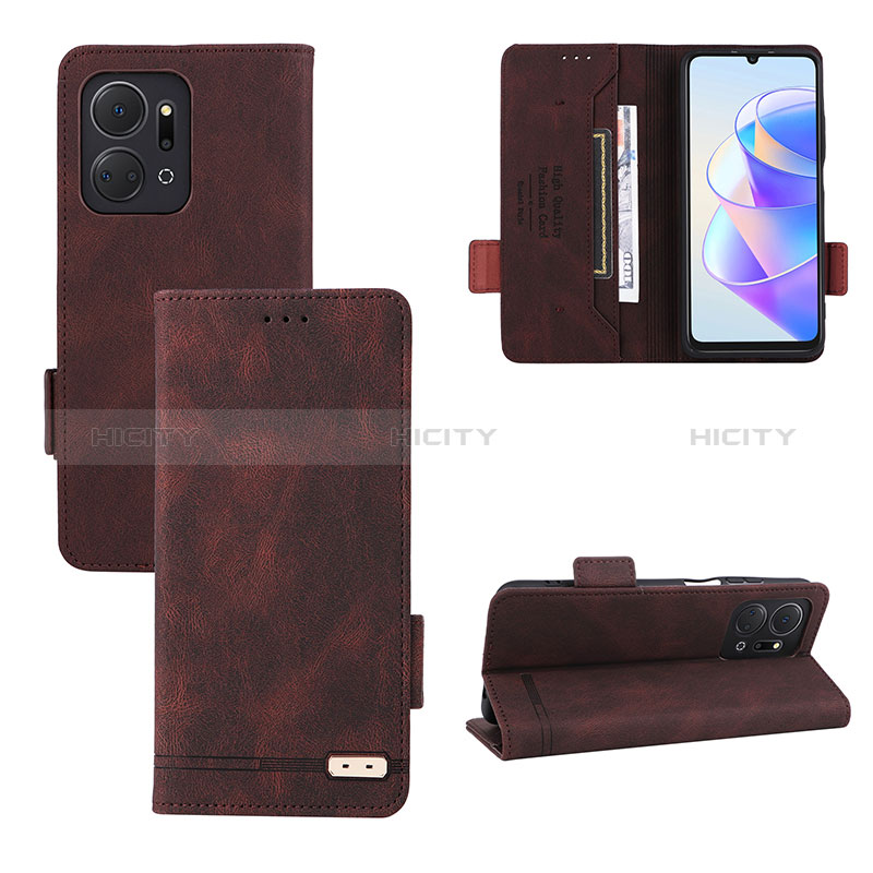 Funda de Cuero Cartera con Soporte Carcasa L07Z para Huawei Honor X7a