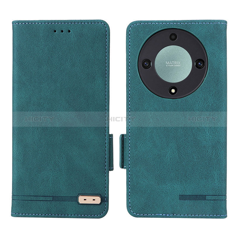 Funda de Cuero Cartera con Soporte Carcasa L07Z para Huawei Honor X9a 5G Verde