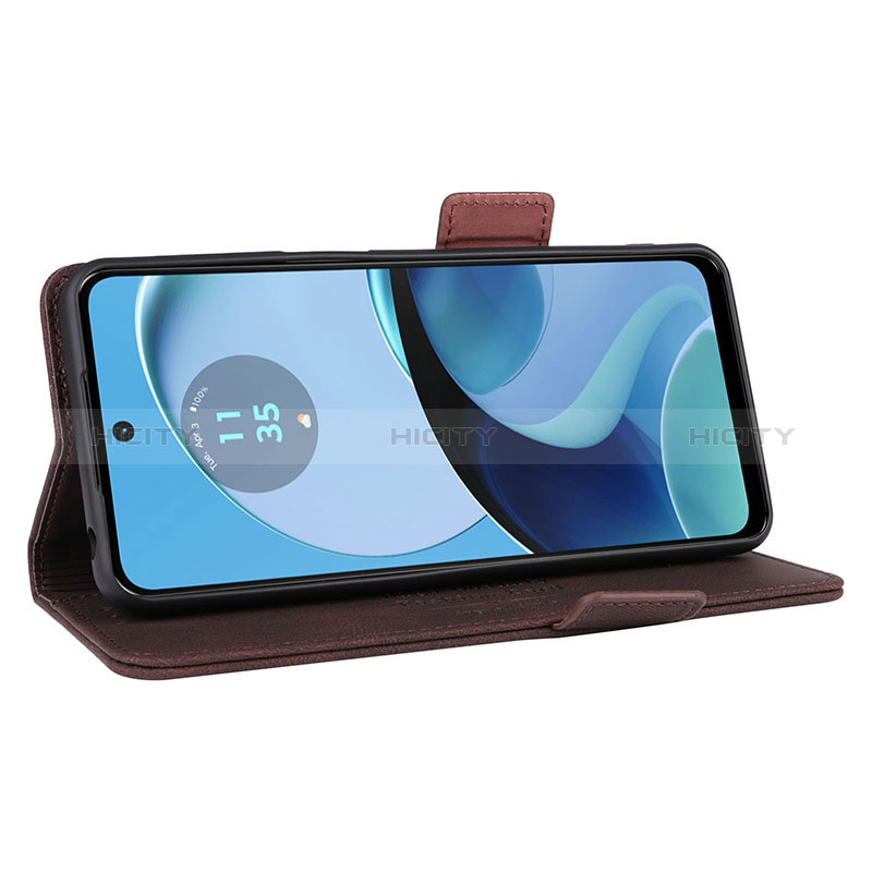 Funda de Cuero Cartera con Soporte Carcasa L07Z para Motorola Moto G14