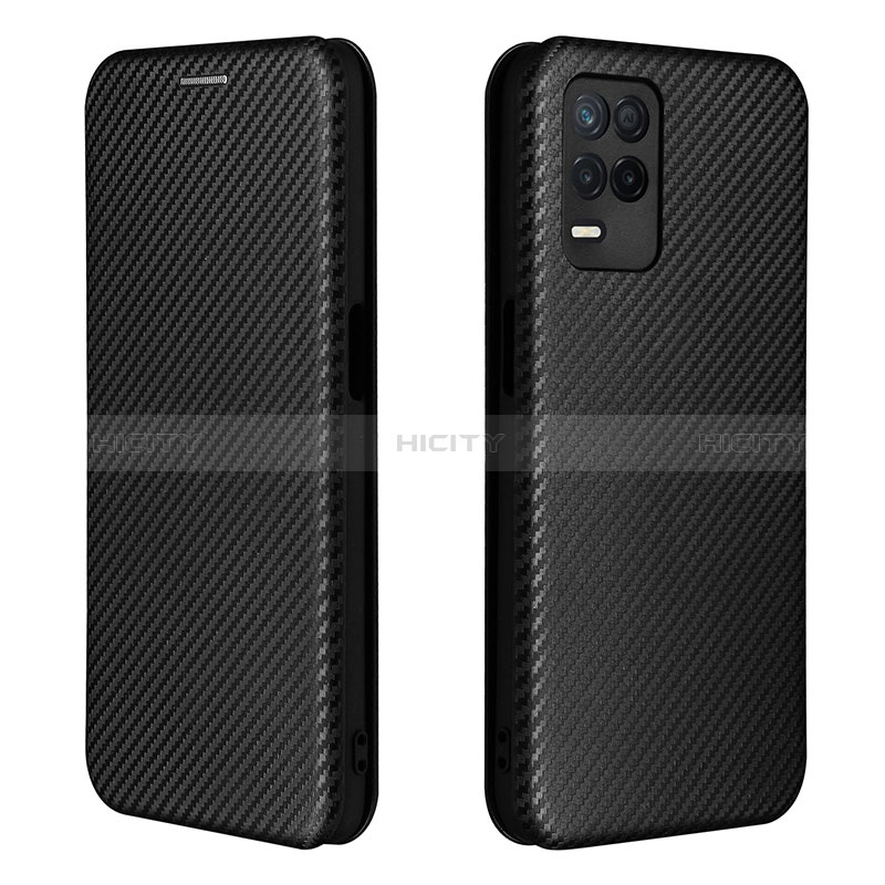 Funda de Cuero Cartera con Soporte Carcasa L07Z para Realme 8 5G Negro