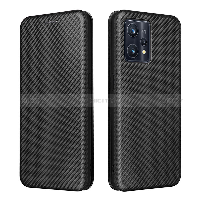 Funda de Cuero Cartera con Soporte Carcasa L07Z para Realme 9 Pro+ Plus 5G Negro